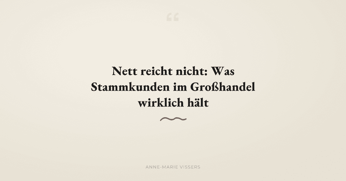 Warum Freundlichkeit allein Stammkunden nicht hält
