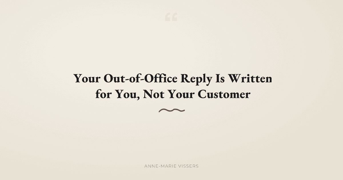 Who Is Your Out-of-Office Reply Actually Written For?