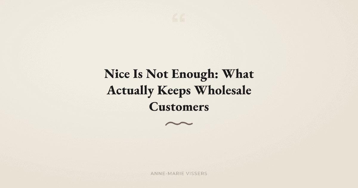 Why Being Nice Is Not Enough to Keep B2B Customers